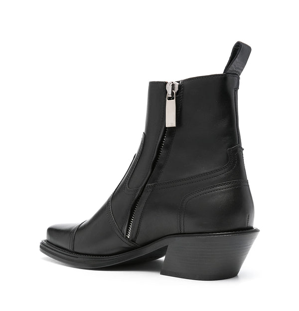 Leather Cowboy ankle boots