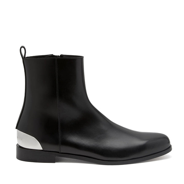 Metal Heel leather boots
