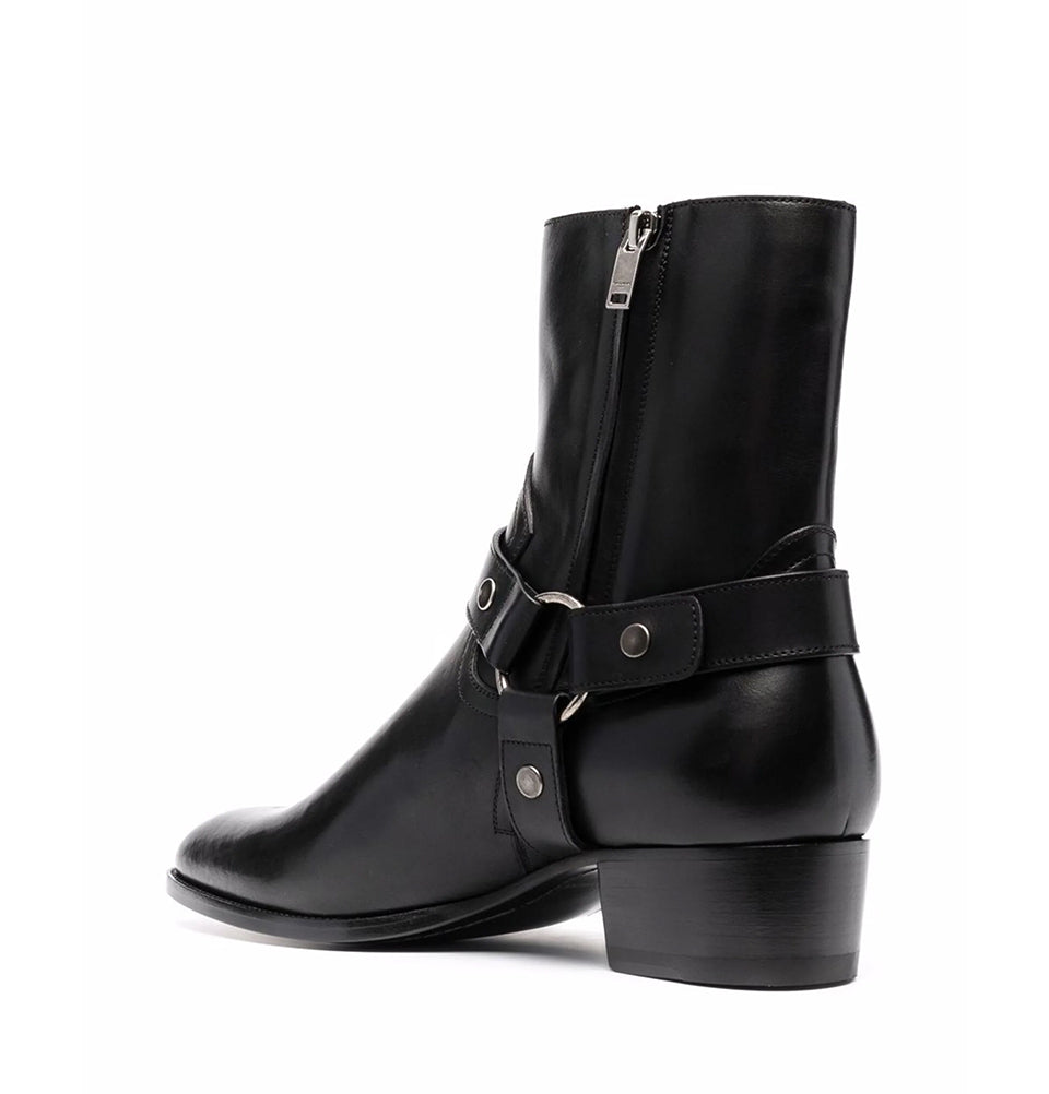 Leather Harness Boots
