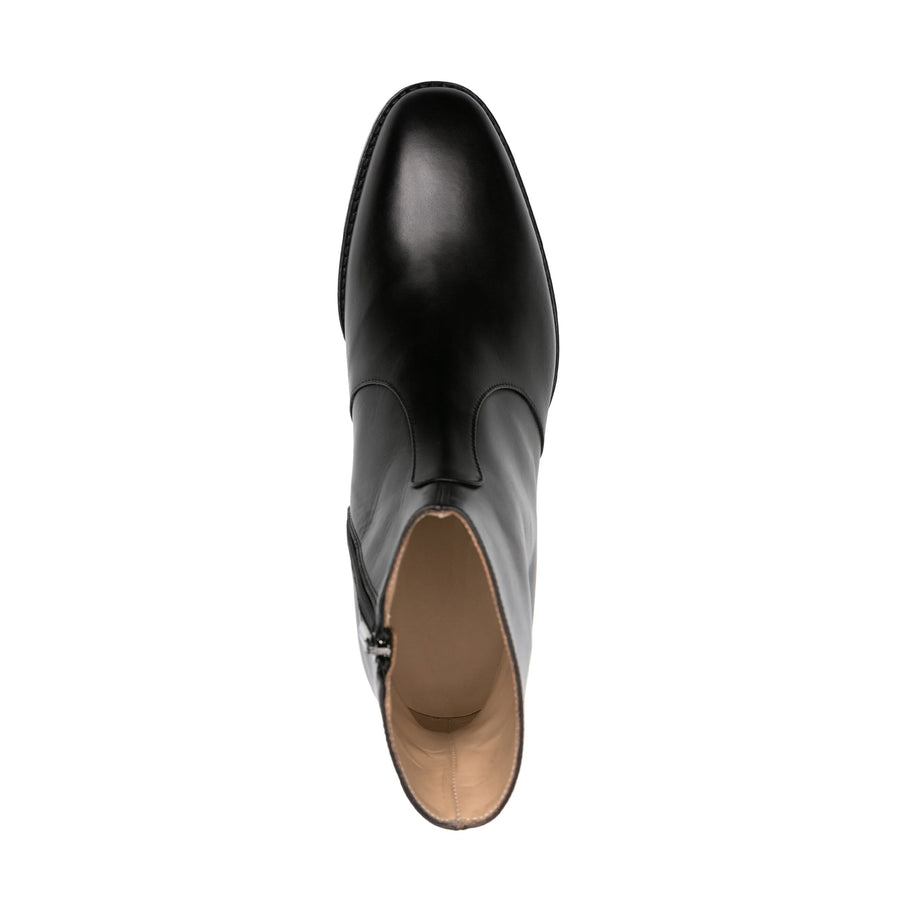 Baker Black Leather Cuban  Boots