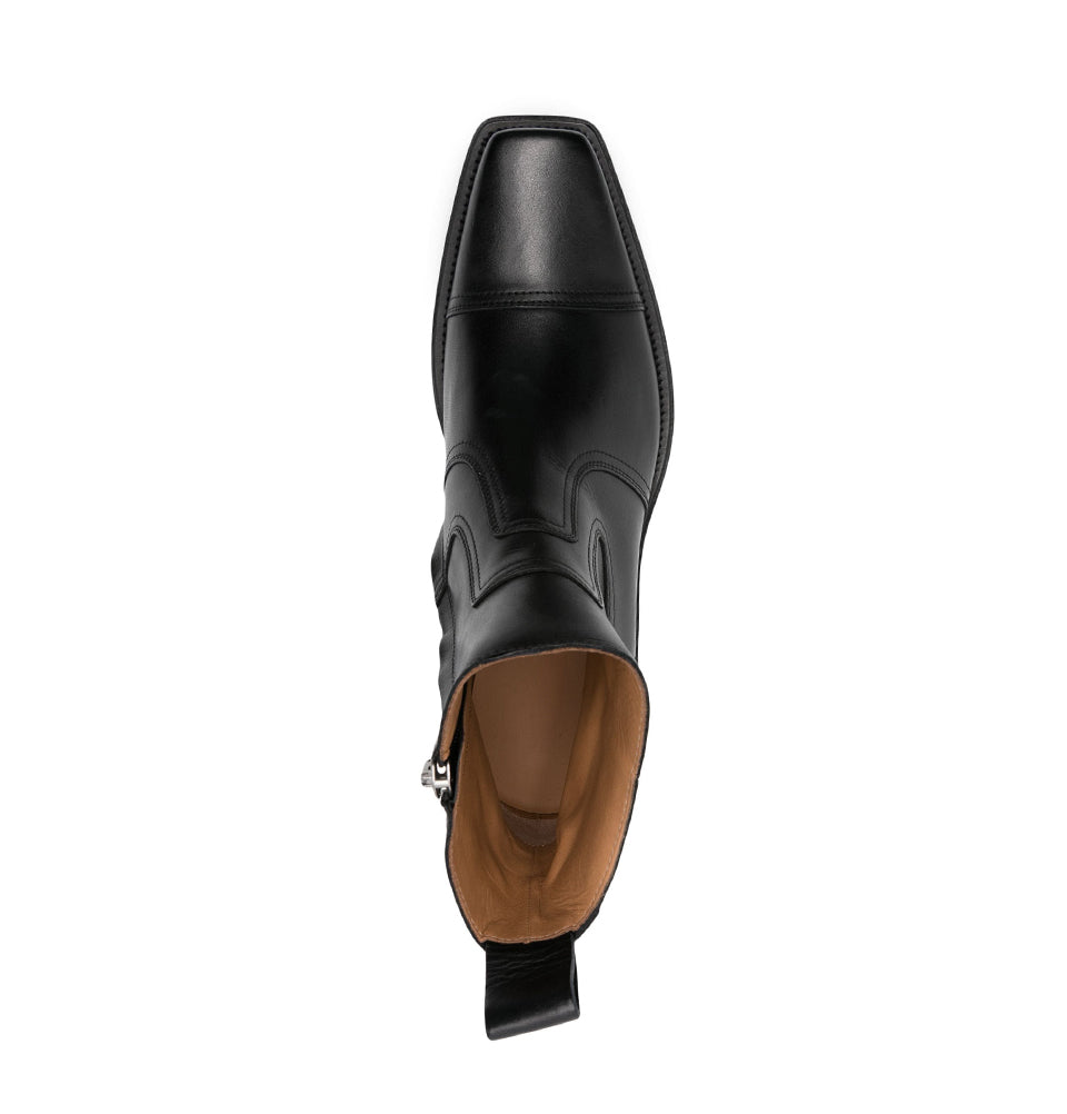Leather Cowboy ankle boots