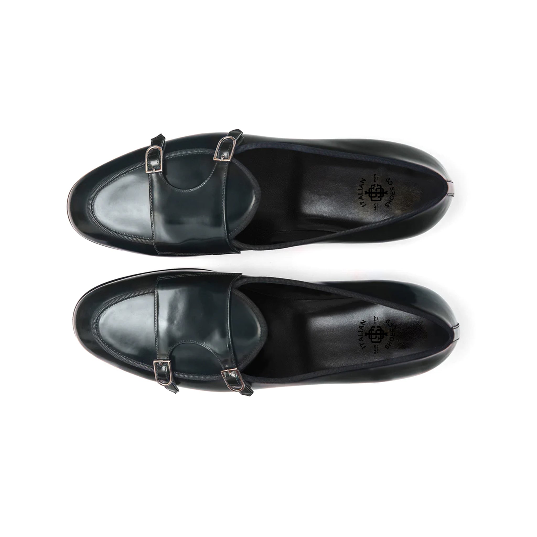 Classic Leather Double Monk Strap Shoes