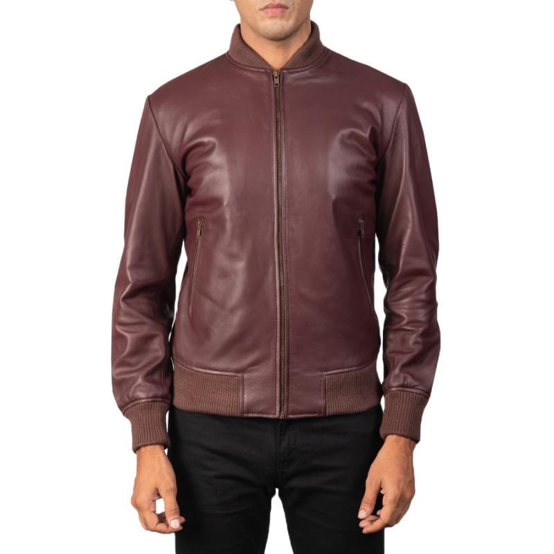 Hexal Leather Bomber Jacket