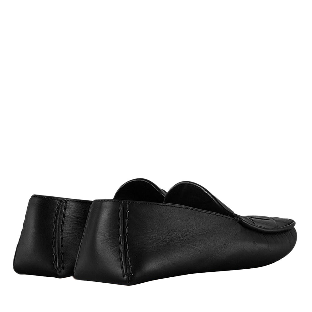 Woven Leather Loafers For Men