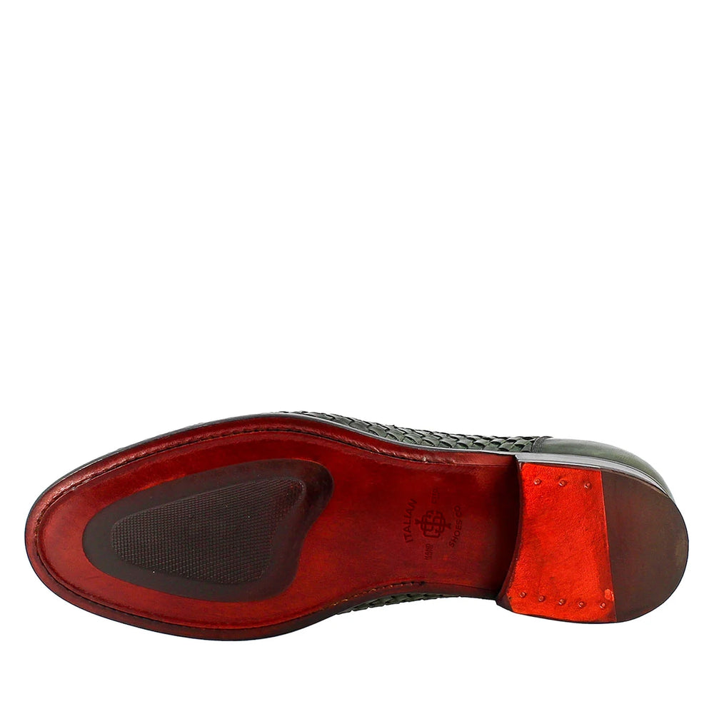 Woven Moccasin Leather Shoe