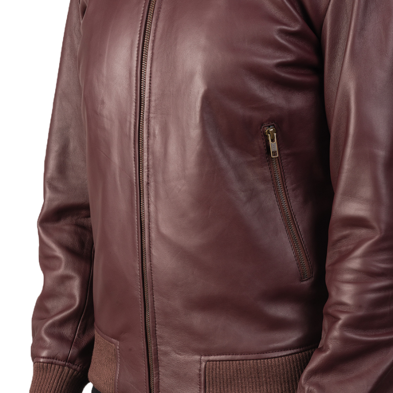 Hexal Leather Bomber Jacket