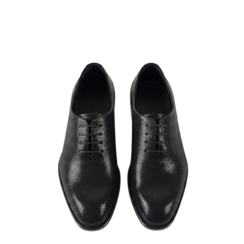 Italian Textured Luxe Lace-Up Oxford Shoes