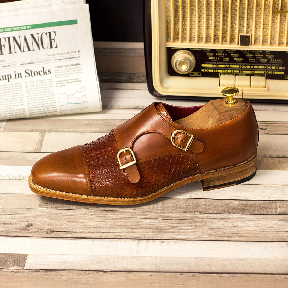 Velvet Vanguard Monkstrap Shoes