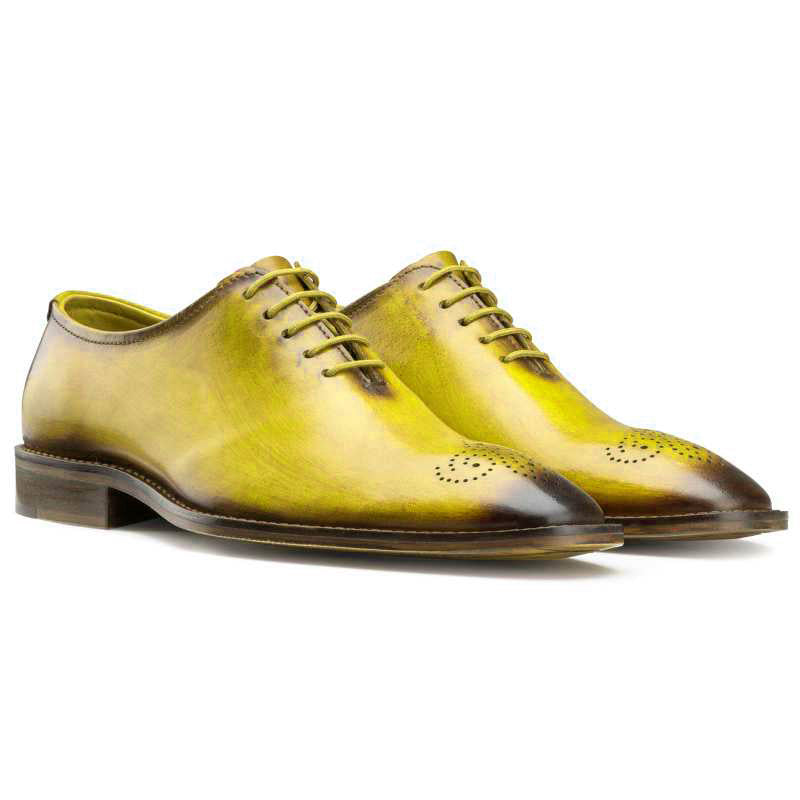 Yellowish Lace Oxford shoes