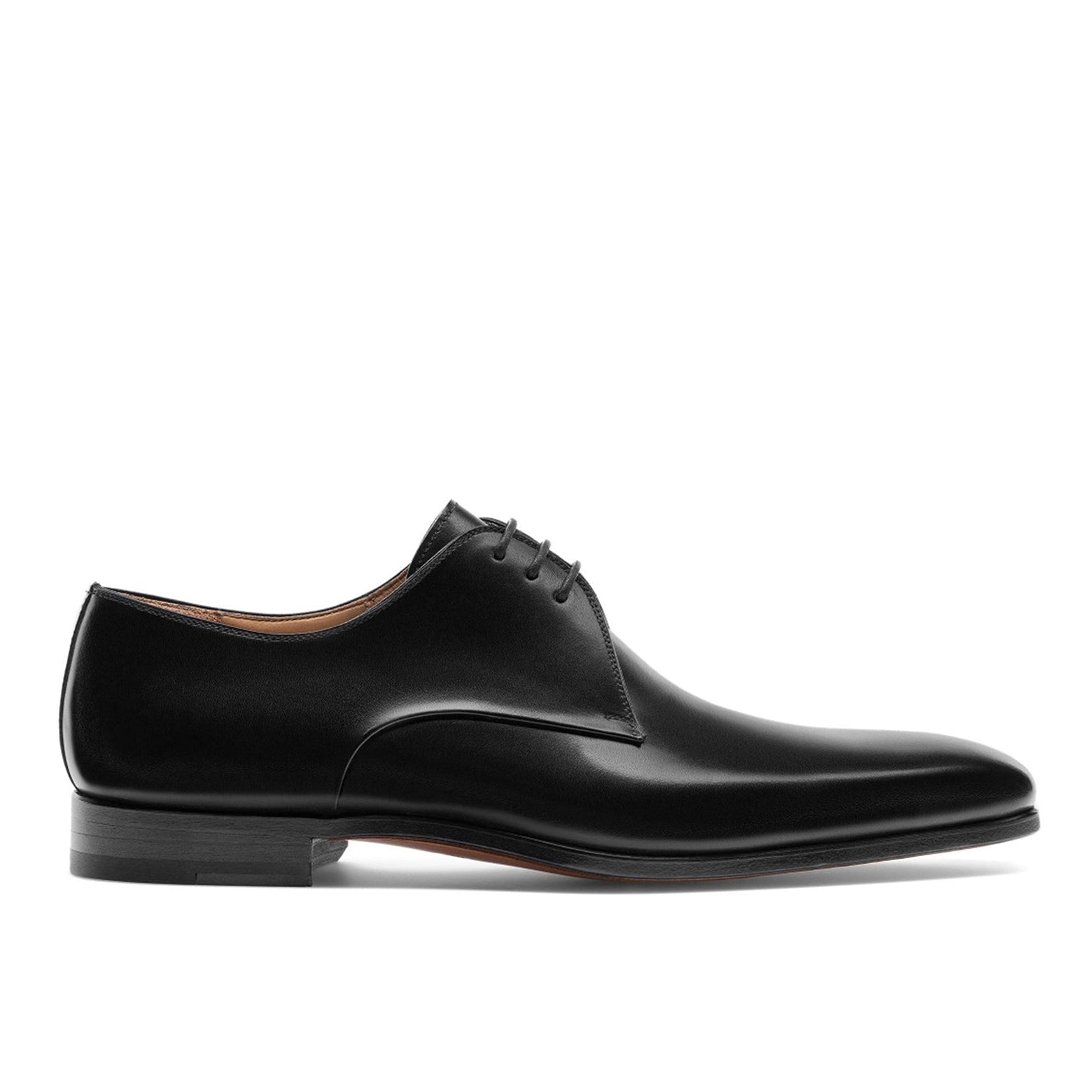 Jacoby Black Plain Toe Derby Shoes