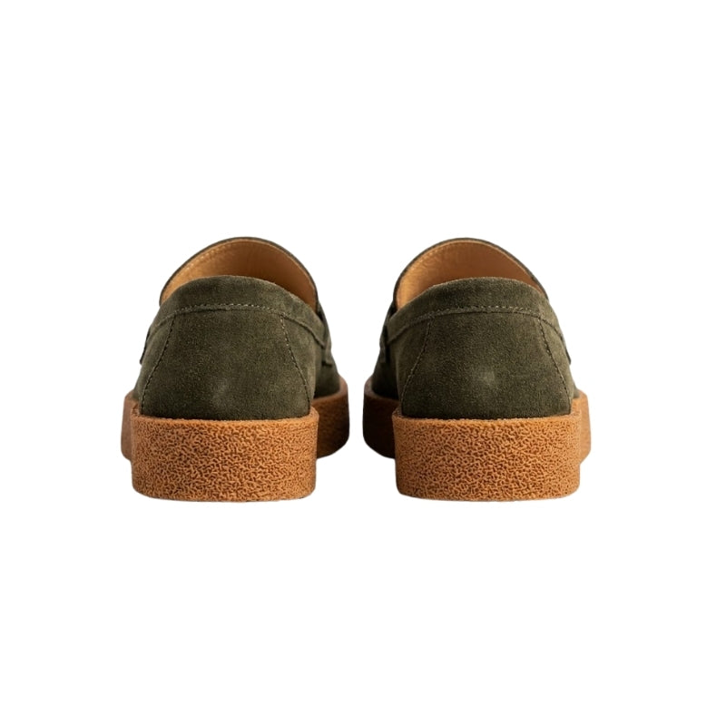 Rustic Crepe Sole Penny Loafers