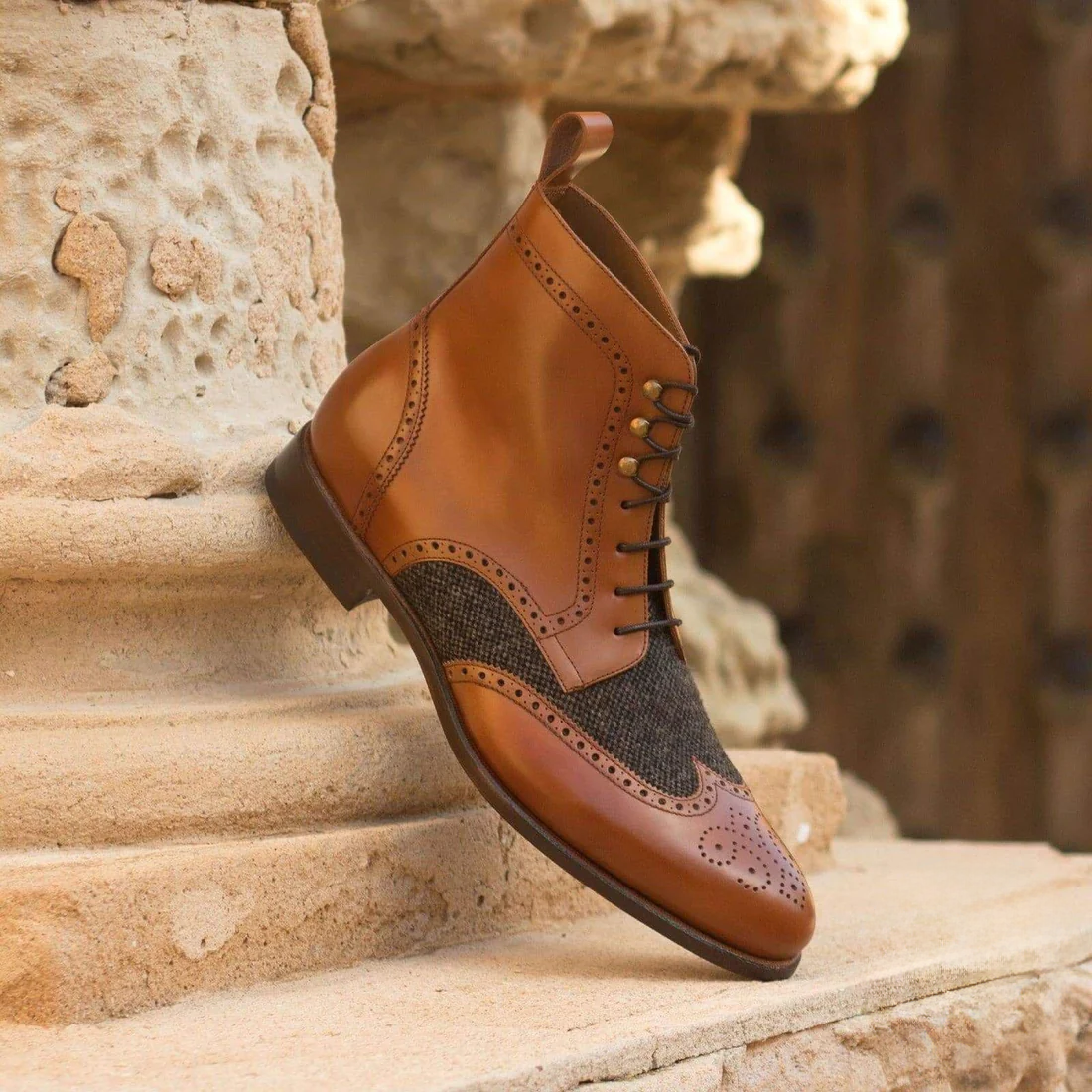 Military Brogue Boot