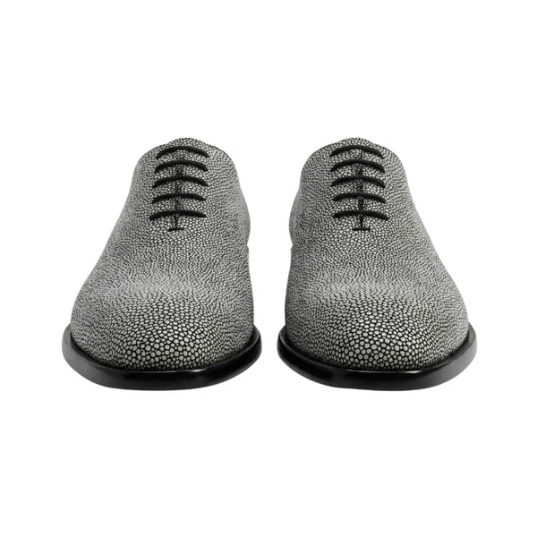 Italian Pebble Exotic Fish Skin Leather Luxe Derby