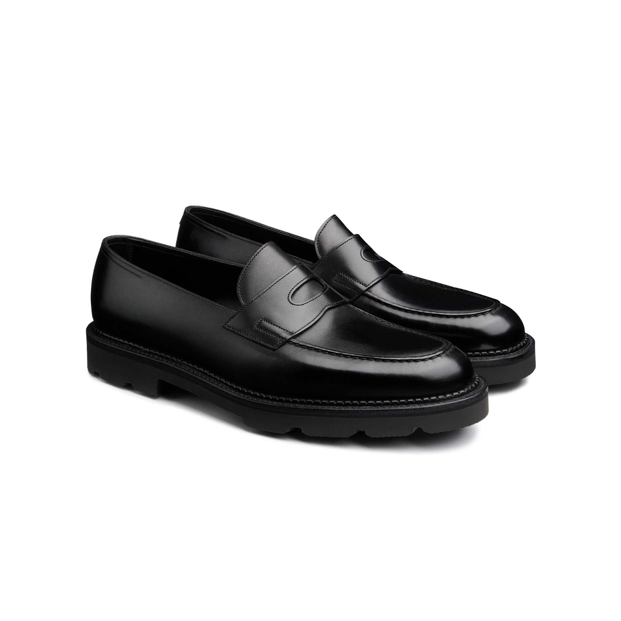 Black Celestia Slip On Chunky Loafers