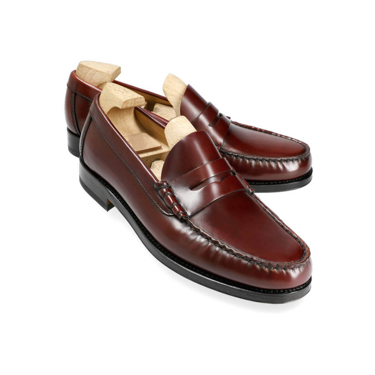 Men\'s Classic Penny Loafers in Deep Burgundy Men main image 2