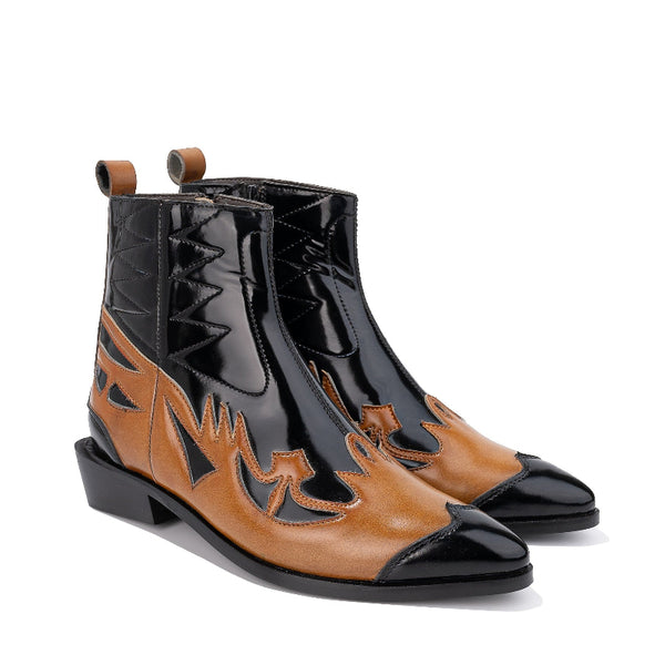 Chiara Captoe Suede High Ankle Boots