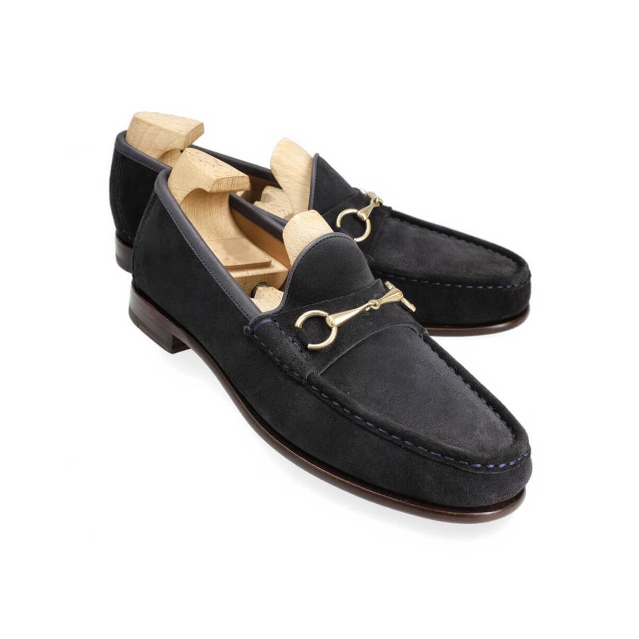 Coal Black Leather Italian Loafers