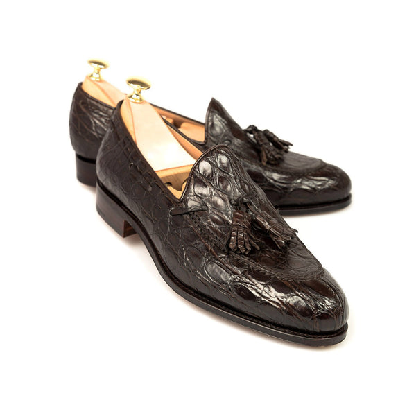 Cocoa Crocodile Tassel Loafer
