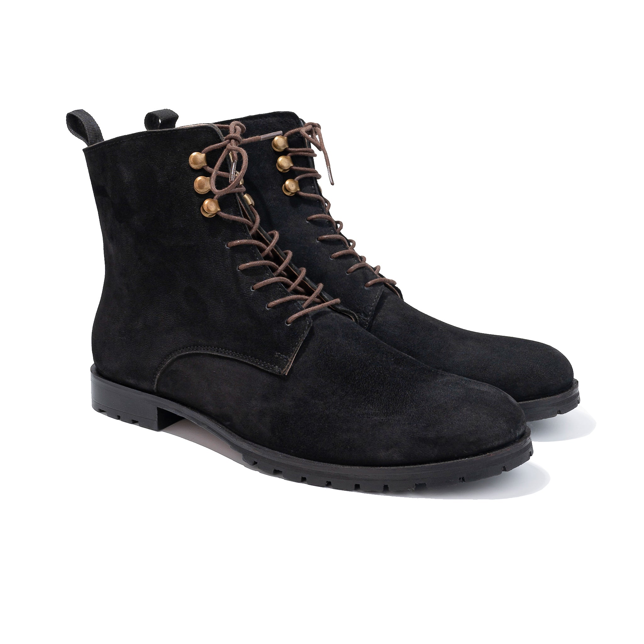 Federico Panelled Lace-Up Boots