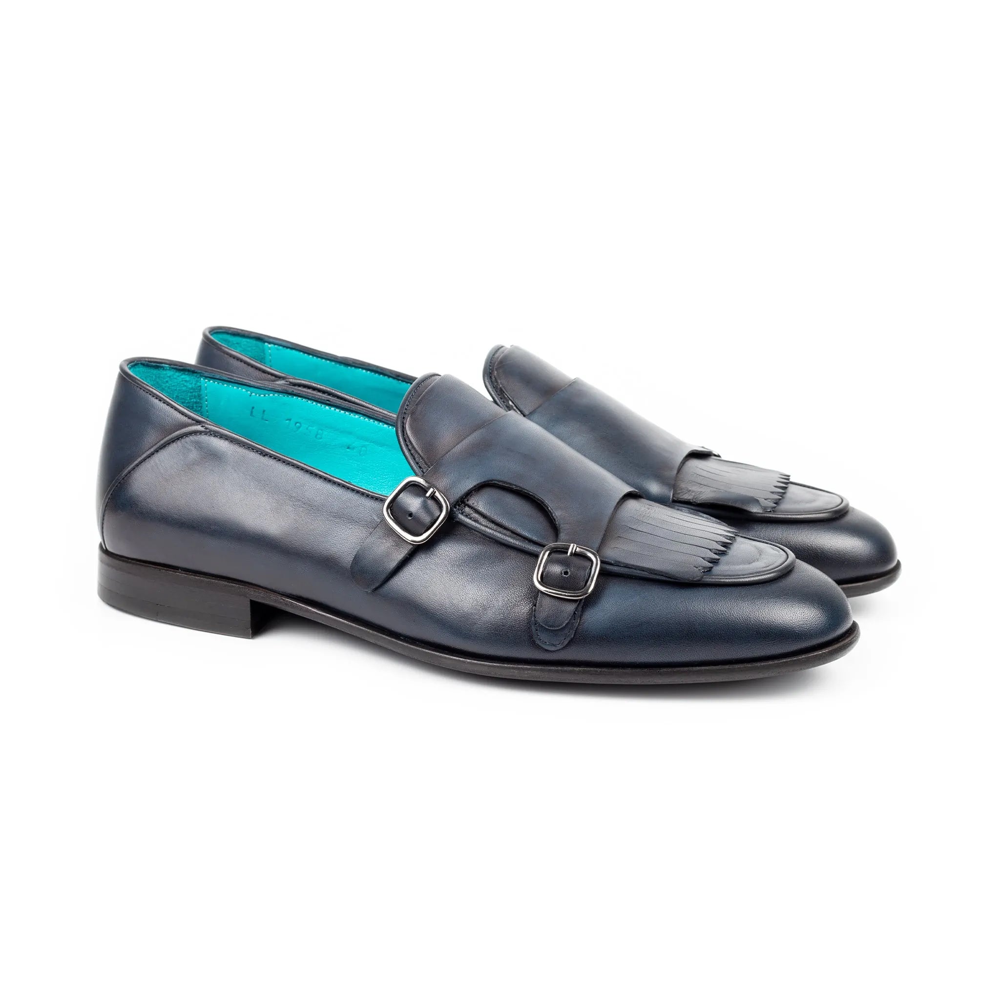 Leather Double Monk Strap Formal Shoes