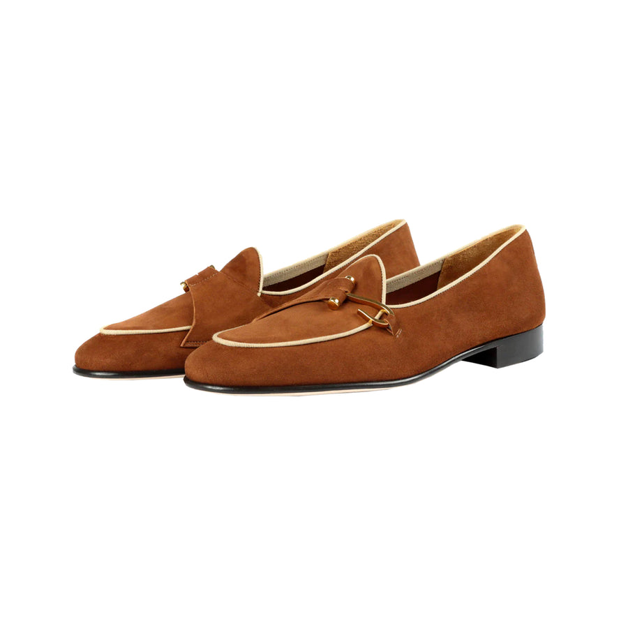 Side Hook Suede Slip on Loafers