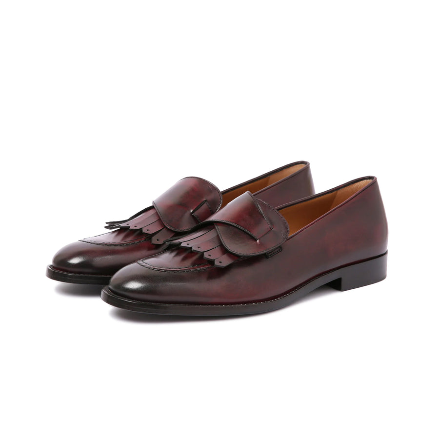 Weaved Leather Loafers for Men s