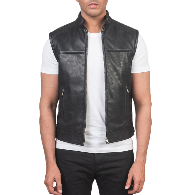 Dexlar Leather Biker Vest