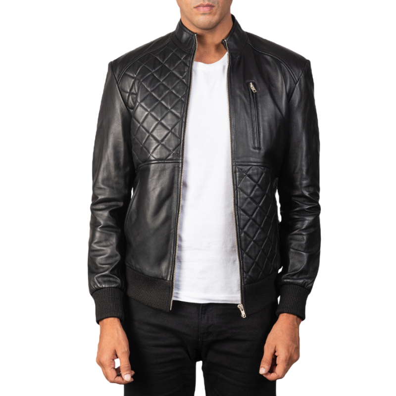 Exalon Leather Bomber Jacket