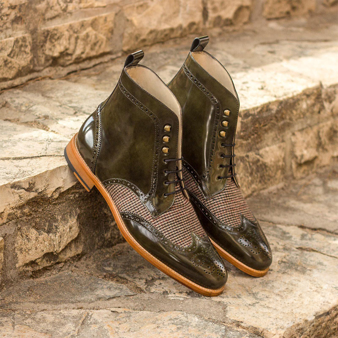 Military Brogue Boot