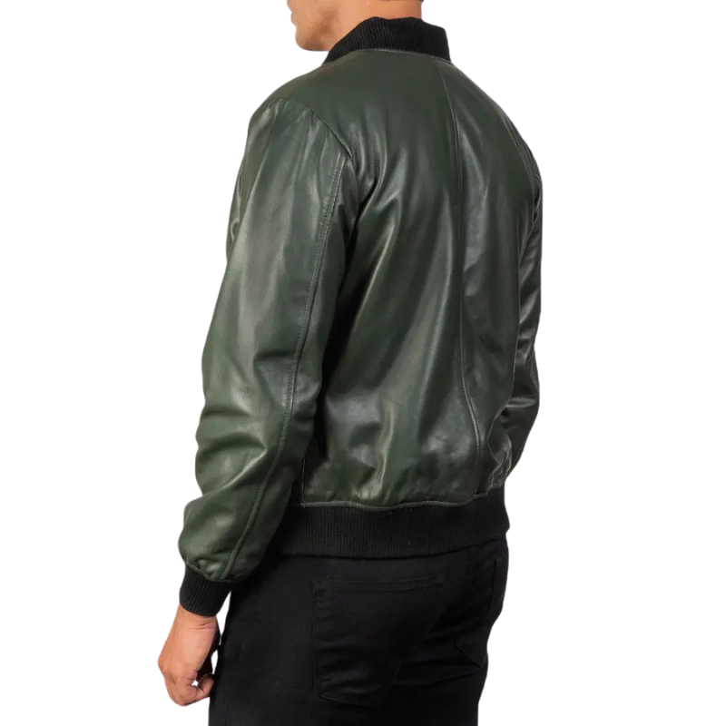 Hexal Leather Bomber Jacket