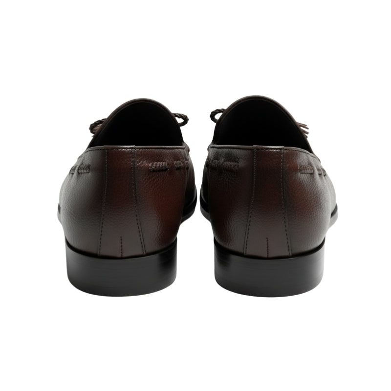 Imperial Mocha Tassel Leather Loafers