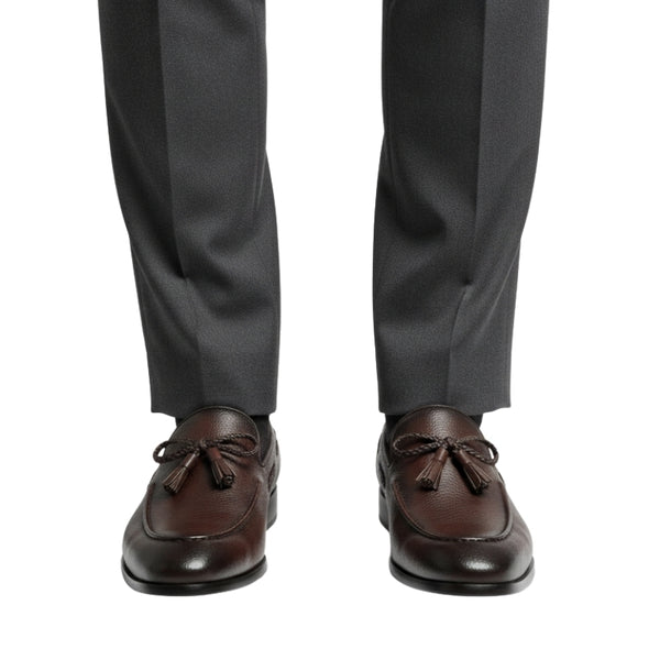 Imperial Mocha Tassel Leather Loafers