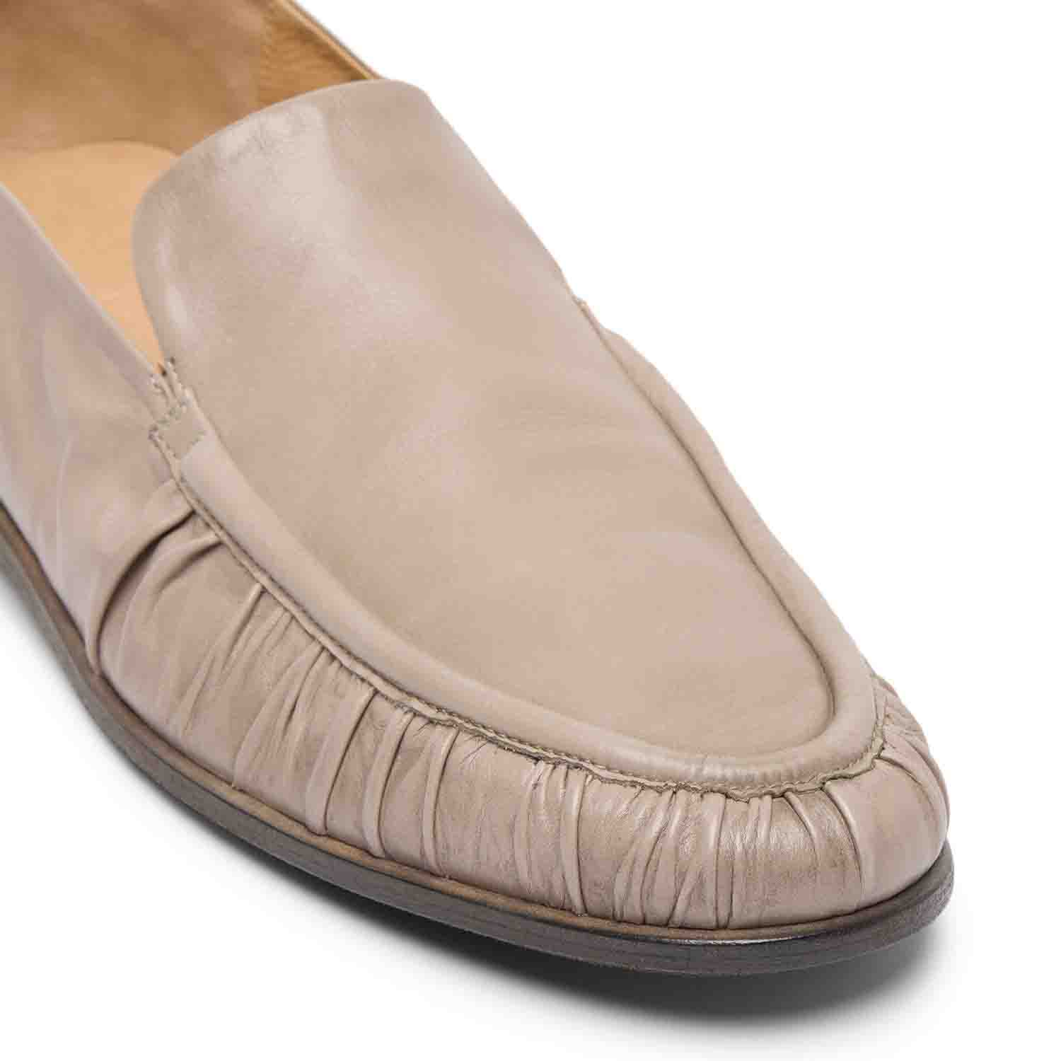 Crinkled-Leather Loafers