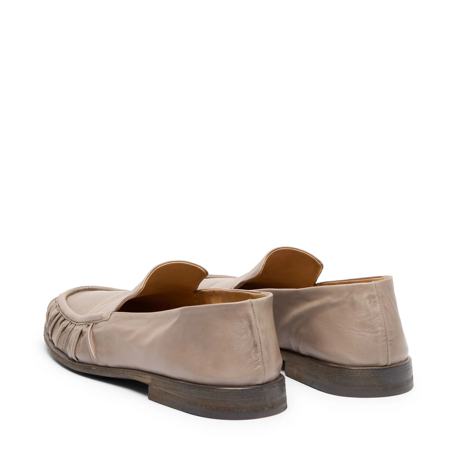 Crinkled-Leather Loafers