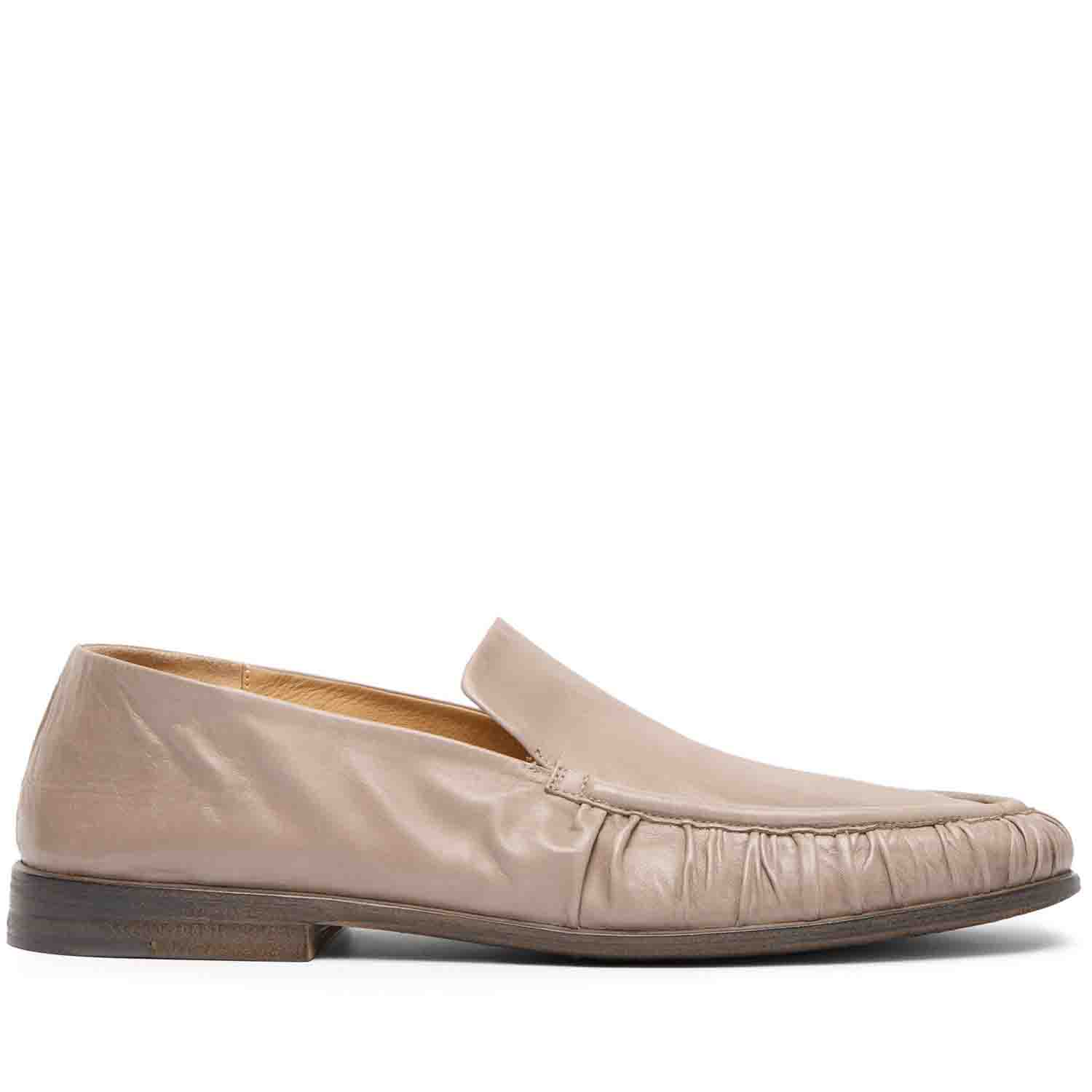 Crinkled-Leather Loafers