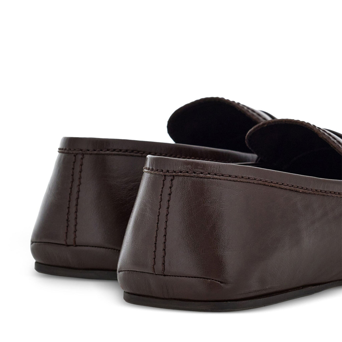 Plaque Leather Loafers