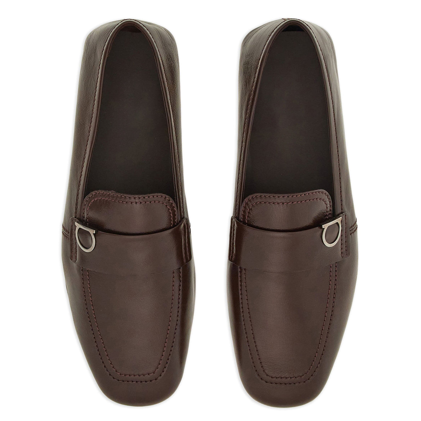 Plaque Leather Loafers