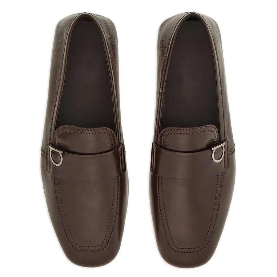 Plaque Leather Loafers