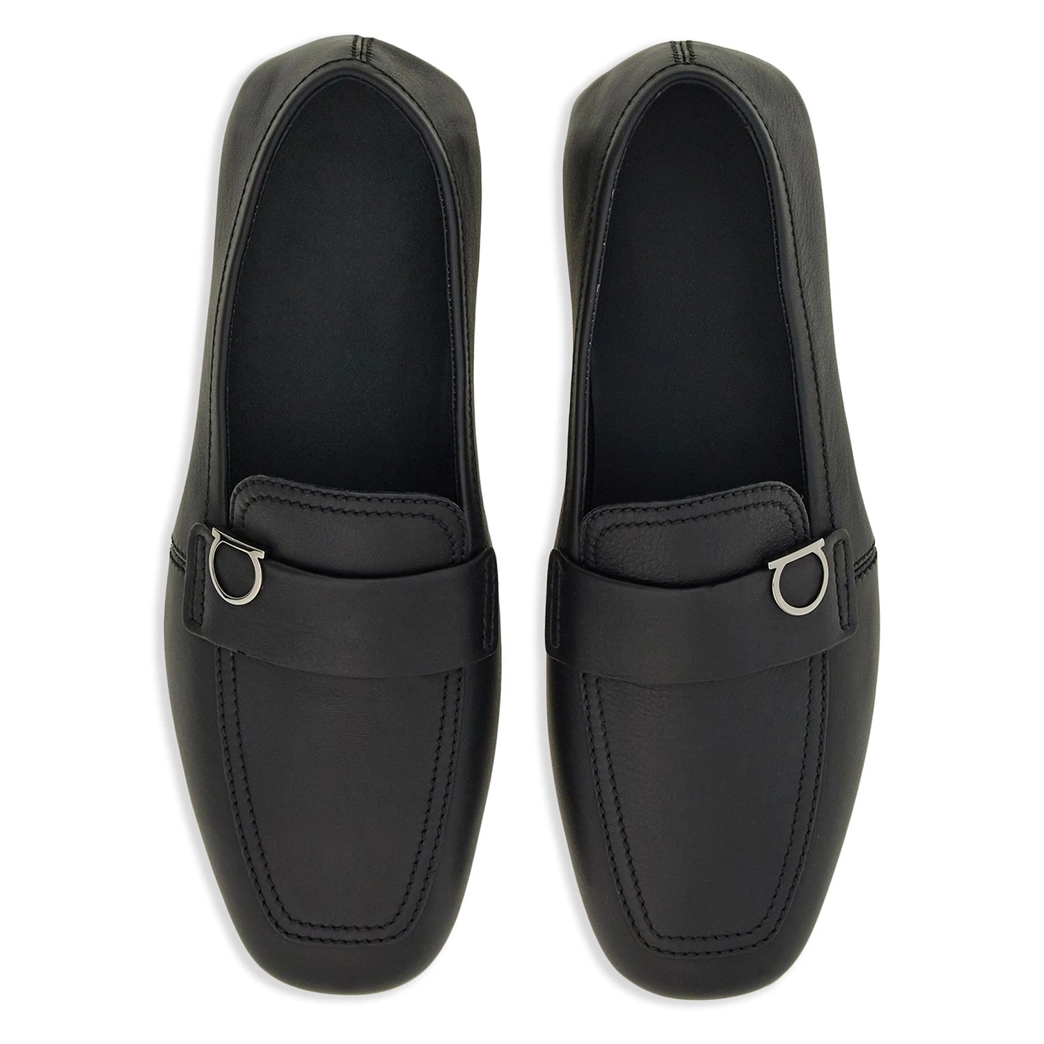 Plaque Leather Loafers