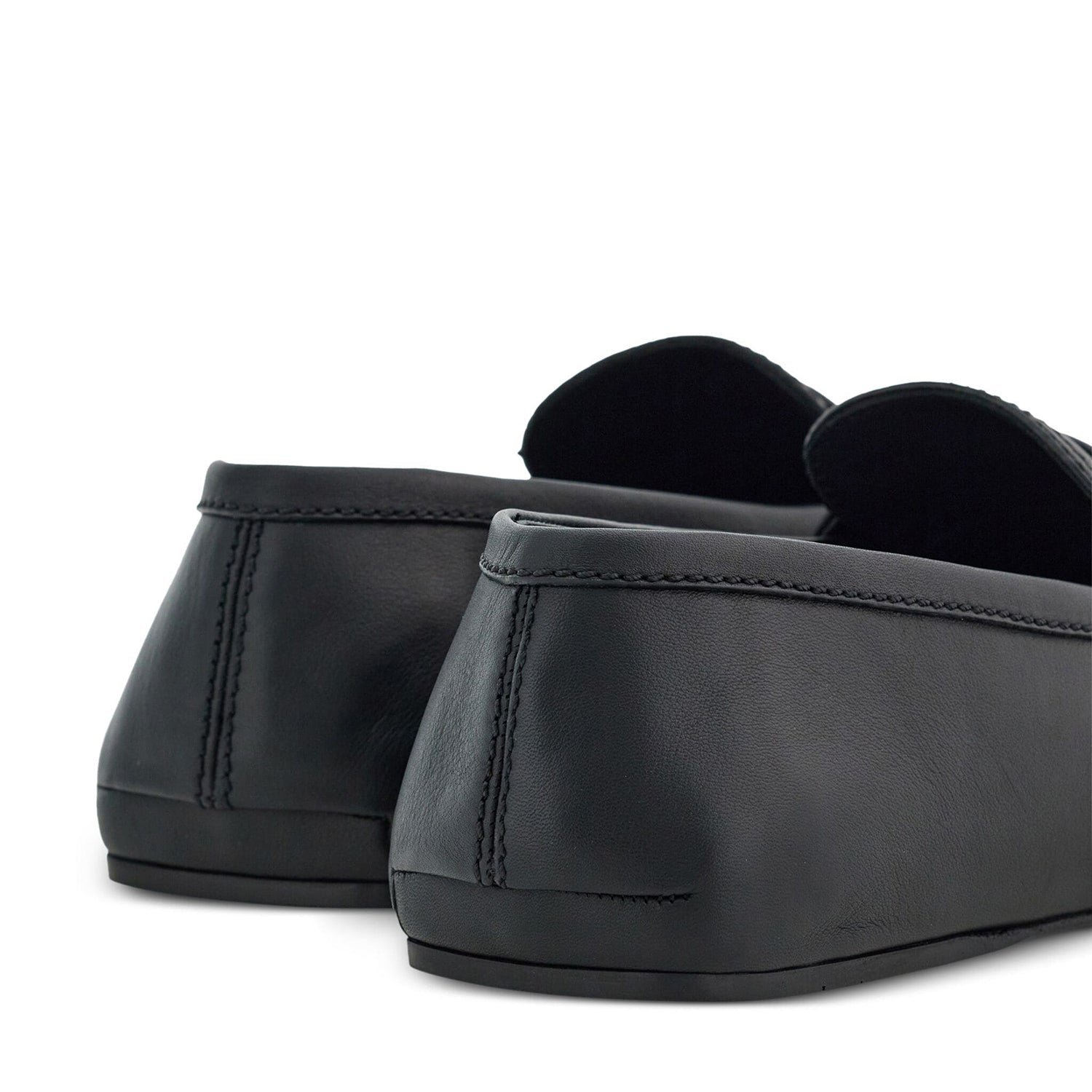 Plaque Leather Loafers