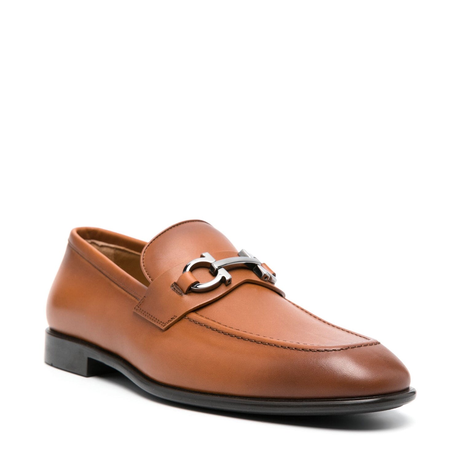 Tan leather Horsebit Loafers