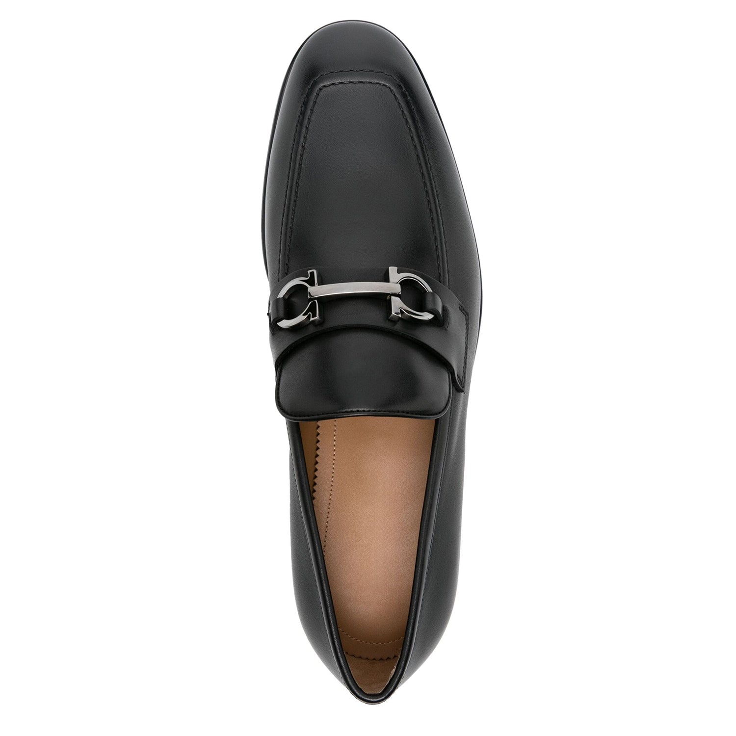 Black Horsebit Leather Loafers