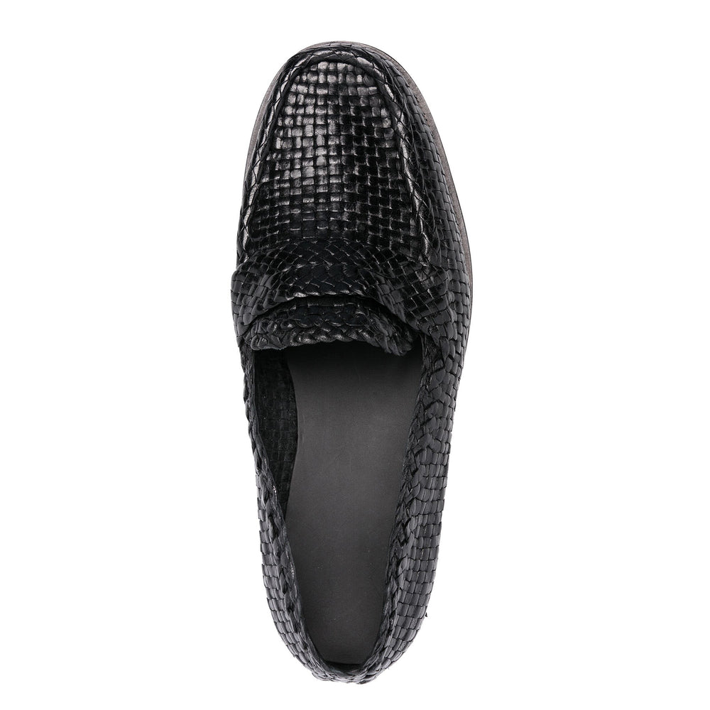 Interwoven Design Leather Loafers