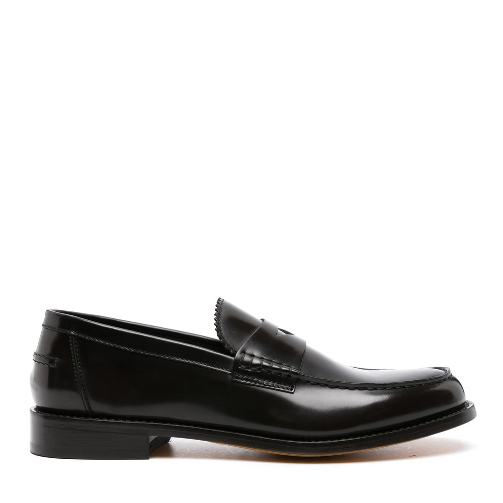 High Shine Leather Penny Loafers