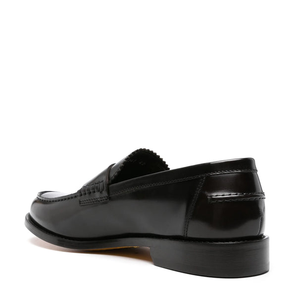 High Shine Leather Penny Loafers