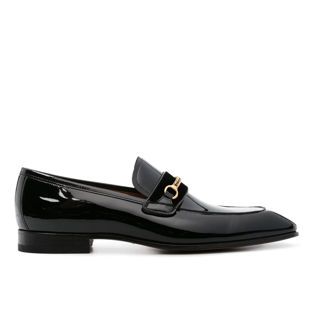 Bailey Chain leather loafers
