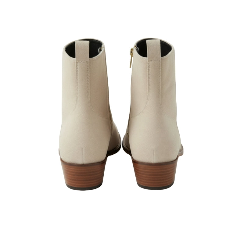Luxury Celeste Ivory Ankle Boots