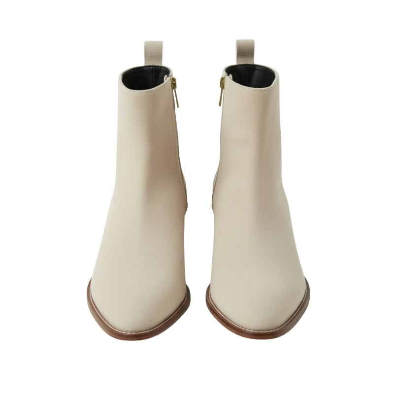 Luxury Celeste Ivory Ankle Boots
