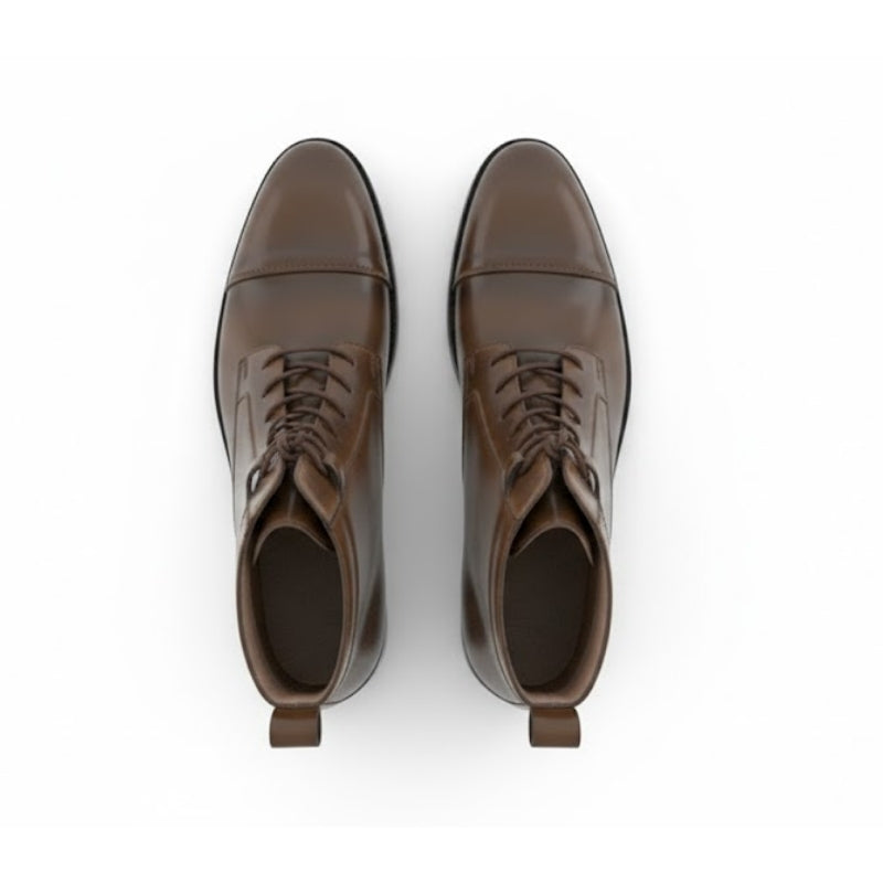 Cavalier Mocha Lace-Up Dress Boots