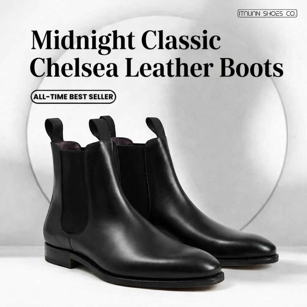 Midnight Classic Chelsea Leather Boots